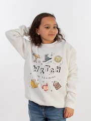 Brands In White Girls Harry Potter Witch In Training 100% Cottton Sweatshirt - Image 1 of 3