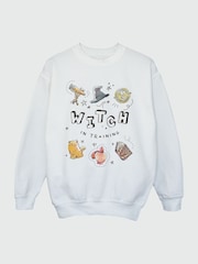 Brands In White Girls Harry Potter Witch In Training 100% Cottton Sweatshirt - Image 2 of 3