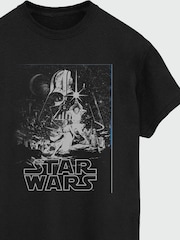 Brands In Black Mens Star Wars New Hope Poster 100% Cotton T-Shirt - Image 3 of 3