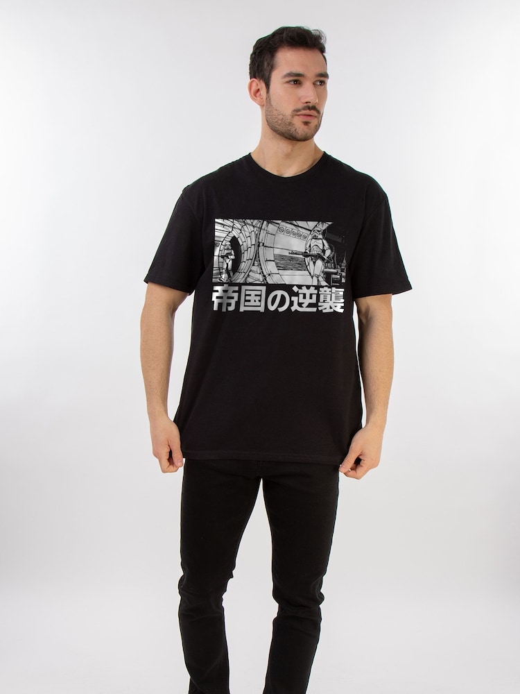 Brands In Black 100% Cotton Star Wars Stormtrooper Anime T-Shirt - Image 1 of 3