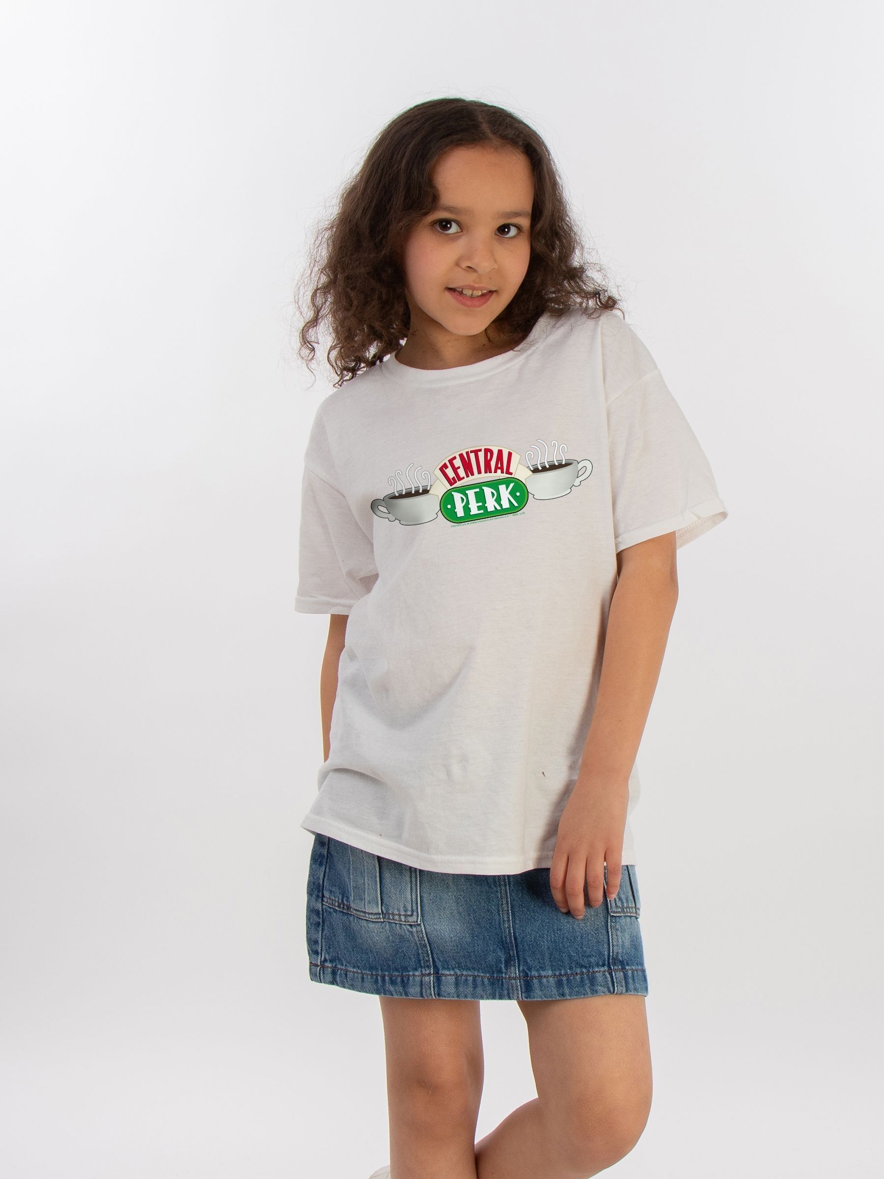 Buy Brands In White 100 Cotton Friends Central Perk Girls T Shirt from the Next UK online shop