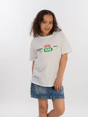 Brands In White 100% Cotton Friends Central Perk Girls T-Shirt - Image 1 of 2