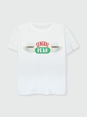 Brands In White 100% Cotton Friends Central Perk Girls T-Shirt - Image 2 of 2