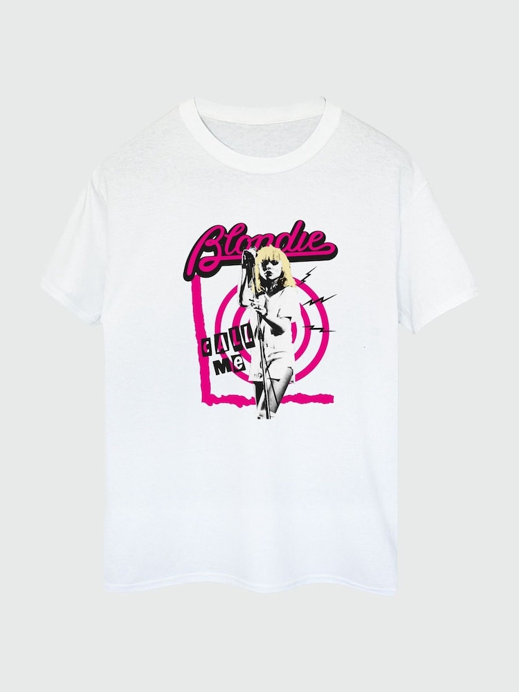 Brands In White Blondie Call Me Women Boyfriend Fit Music T-Shirt - Image 2 of 3