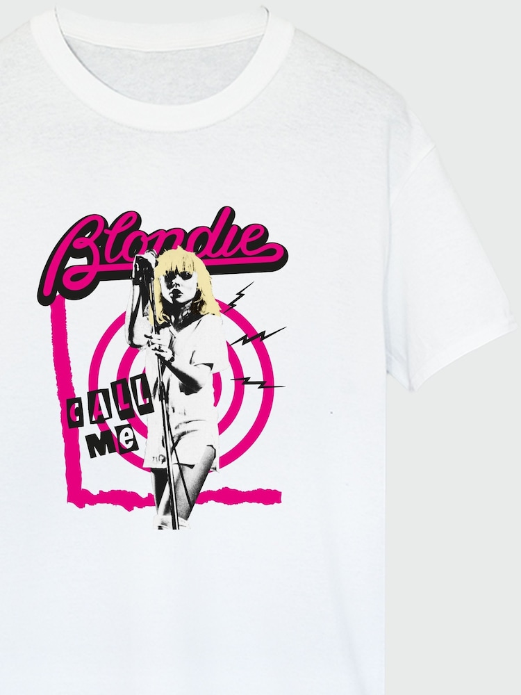 Brands In White Blondie Call Me Women Boyfriend Fit Music T-Shirt - Image 3 of 3