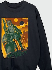 Brands In Black Boys Star Wars Biba Fett Collage 100% Cottton Sweatshirt - Image 3 of 3