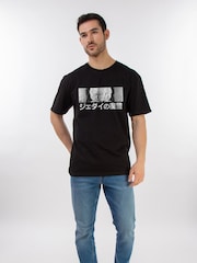 Brands In Black 100% Cotton Star Wars Jedi Japanese T-Shirt - Image 1 of 3