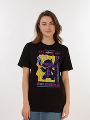 Brands In Black 100% Cotton Lilo and Stitch Collegial Pastel Women Boyfriend Fit T-Shirt - Image 1 of 3