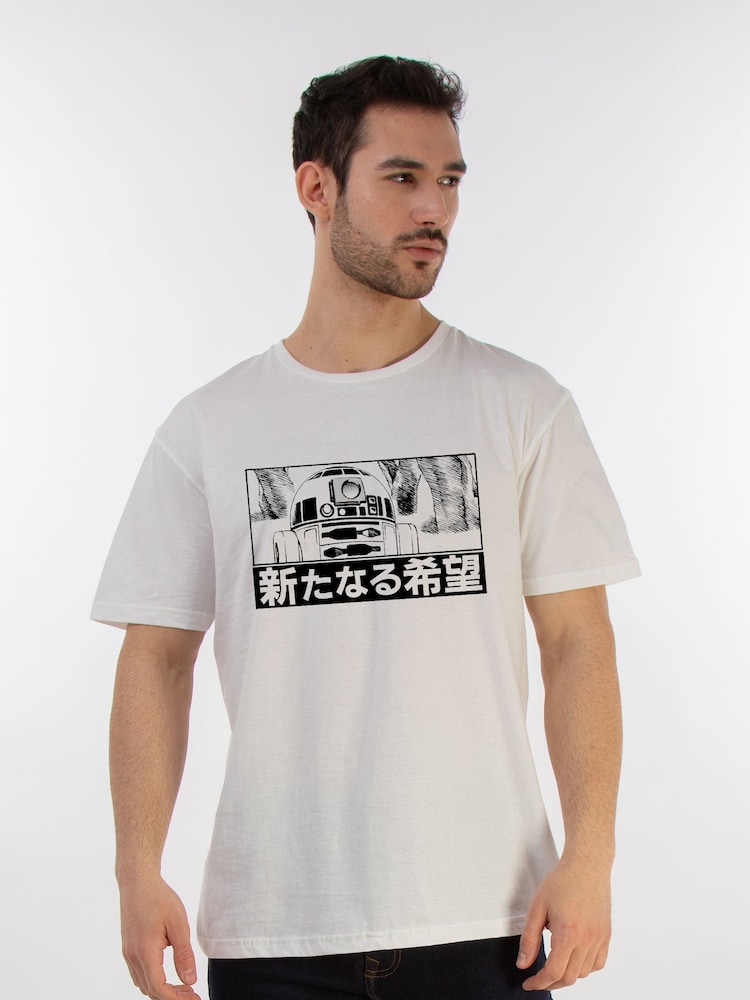 Brands In White 100% Cotton Star Wars R2D2 Japanese T-Shirt - Image 1 of 3