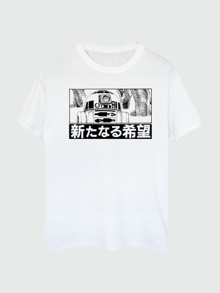 Brands In White 100% Cotton Star Wars R2D2 Japanese T-Shirt - Image 2 of 3