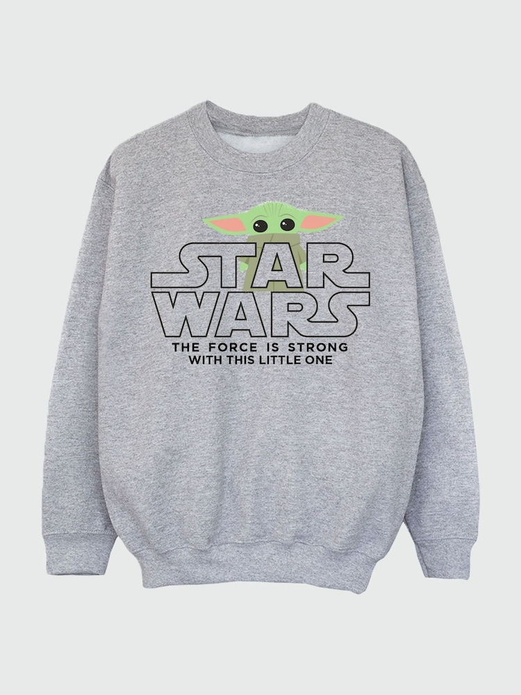 Brands In Grey Baby Boys Yoda Star Wars The Mandalorian Heather Sweatshirt - Image 2 of 3