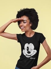 Brands In Black Women Mickey Mouse Disney 100% Cotton T-Shirt - Image 1 of 1