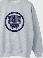 Brands In Grey Marvel Wakanda Forever Icon Boys Heather Sweatshirt - Image 3 of 3