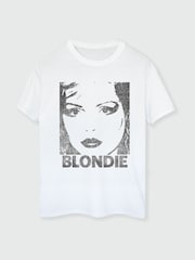 Brands In White Blondie Face Women Boyfriend Fit Music T-Shirt - Image 2 of 2