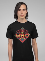 All + Every Black Doctor Mens Who 70s Logo 100% Cotton T-Shirt - Image 1 of 3