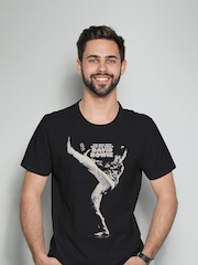 All + Every Black Mens David Bowie The Man Who Sold The World Music 100% Cotton T-Shirt - Image 1 of 3