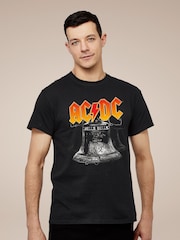 All + Every Black ACDC Hell Bells Mens 100% Cotton Music T-Shirt - Image 1 of 3