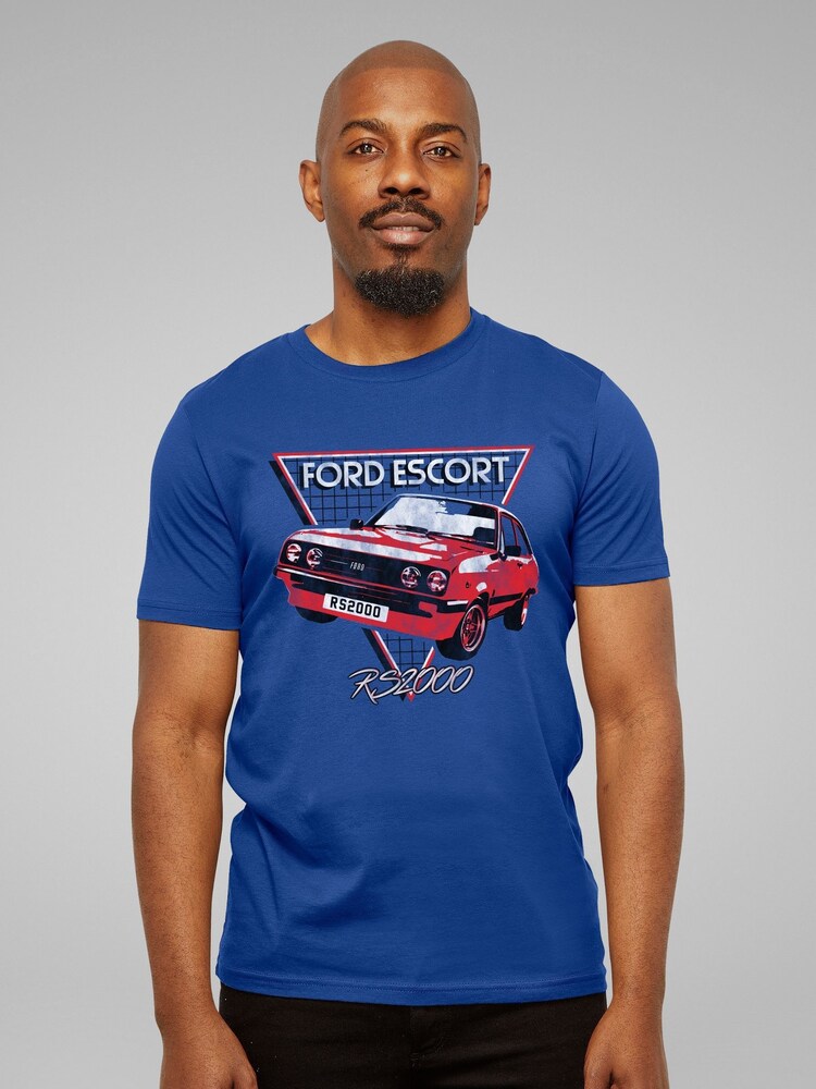 All + Every Blue Ford Escort RS2000 Mens 100% Cotton T-Shirt - Image 1 of 3