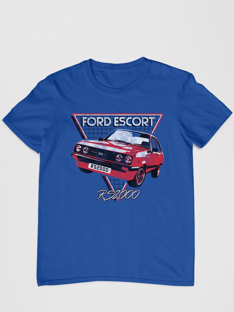All + Every Blue Ford Escort RS2000 Mens 100% Cotton T-Shirt - Image 2 of 3