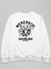 All + Every White Gremlins Halloween We Are Back Mens Sweatshirt - Image 2 of 3