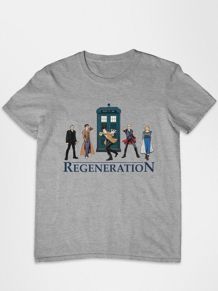 All + Every Grey Doctor Who Regeneration Mens T-Shirt - Image 2 of 3