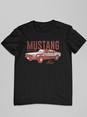 All + Every Black Ford Mustang King Of The Road Mens 100% Cotton T-Shirt - Image 2 of 3