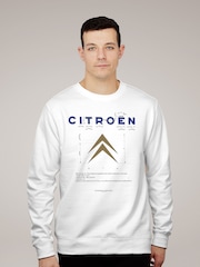 All + Every White Citroen Classic Logo Mens Sweatshirt - Image 1 of 3
