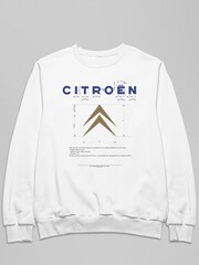 All + Every White Citroen Classic Logo Mens Sweatshirt - Image 2 of 3