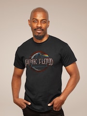 All + Every Black Pink Floyd Vintage Dark Side Of The Moon Seal Mens 100% Cotton Music T-Shirt - Image 1 of 3