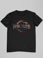 All + Every Black Pink Floyd Vintage Dark Side Of The Moon Seal Mens 100% Cotton Music T-Shirt - Image 2 of 3