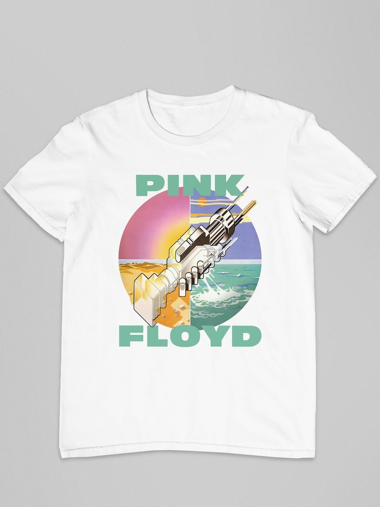 All + Every White Pink Floyd Wish You Were Here Music Mens 100% Cotton T-Shirt - Image 2 of 4 All + Every White Pink Floyd Wish You Were Here Music Mens 100% Cotton T-Shirt - Image 2 of 4