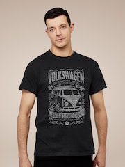All + Every Black Volkswagen Parts And Service Guide Design Mens 100% Cotton T-Shirt - Image 1 of 3
