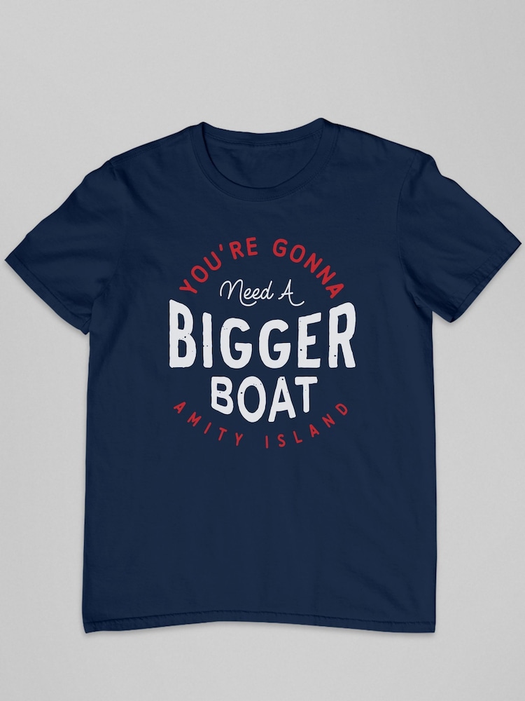 All + Every Blue Jaws You Are Gonna Need A Bigger Boat Amity Island Mens 100% Cotton T-Shirt - Image 2 of 3