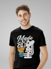 All + Every Black Danger Mouse Made In The 80s Mens 100% Cotton T-Shirt - Image 1 of 3