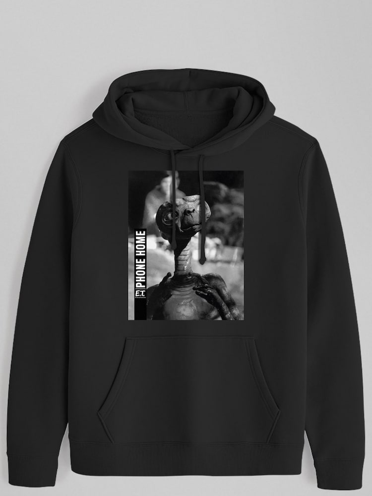 All + Every Black E.T. Phone Home Cinematic Shot Adult Hoodie - Image 2 of 3