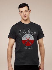 All + Every Black Pink Floyd The Wall Hammers Logo Mens Music 100% Cotton T-Shirt - Image 1 of 3