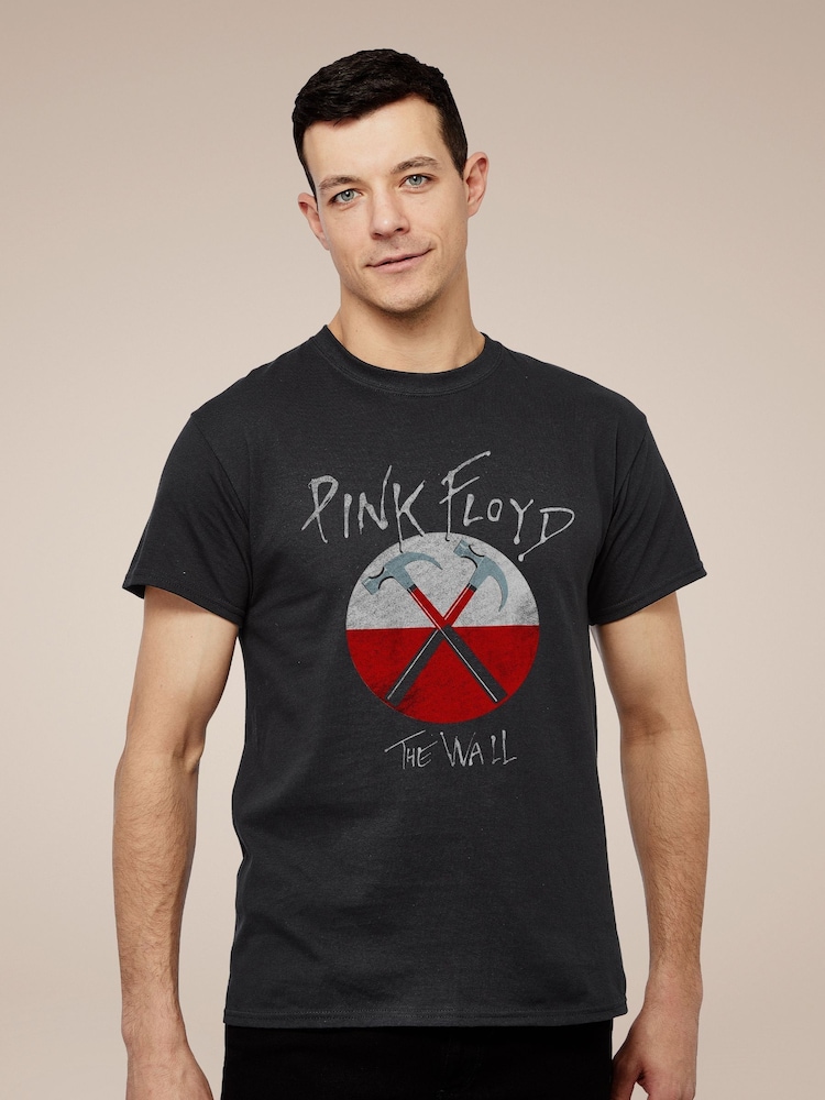 All + Every Black Pink Floyd The Wall Hammers Logo Mens Music 100% Cotton T-Shirt - Image 1 of 3