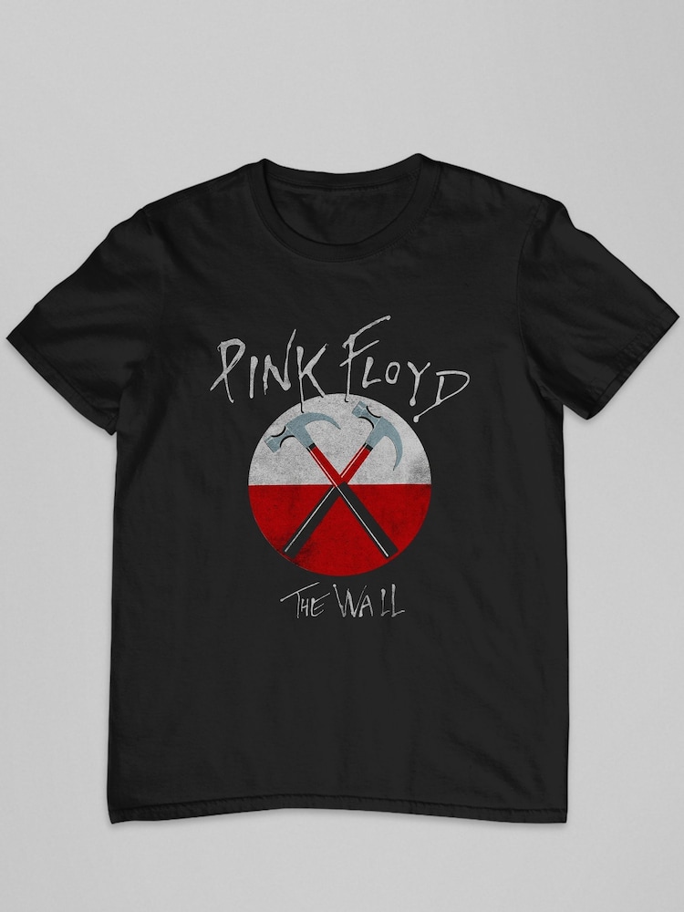 All + Every Black Pink Floyd The Wall Hammers Logo Mens Music 100% Cotton T-Shirt - Image 2 of 3