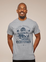 All + Every Grey Volkswagen Santa Monica California Mens T-Shirt - Image 1 of 3