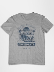 All + Every Grey Volkswagen Santa Monica California Mens T-Shirt - Image 2 of 3
