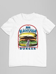 All + Every White Pulp Fiction Big Kahuna Burger Logo Mens 100% Cotton T-Shirt - Image 2 of 3