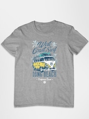 All + Every Grey Volkswagen Long Beach California Coast Mens T-Shirt - Image 2 of 3