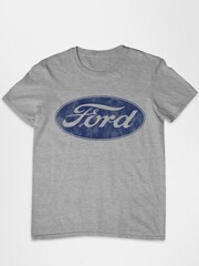 All + Every Grey Ford Classic Logo Mens T-Shirt - Image 2 of 3