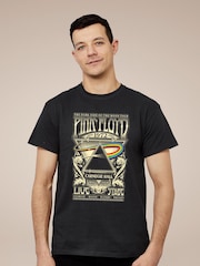 All + Every Black Pink Floyd Carnegie Hall Poster Mens Music 100% Cotton T-Shirt - Image 1 of 3
