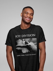 All + Every Black Joy Division Love Will Tear Us Apart Art Mens 100% Cotton Music T-Shirt - Image 1 of 3