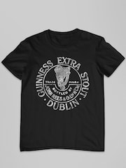 All + Every Black Guinness Extra Stout Mens 100% Cotton T-Shirt - Image 2 of 3
