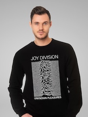 All + Every Black Joy Division Unknown Pleasures Album Art Mens Music Sweatshirt - Image 1 of 3