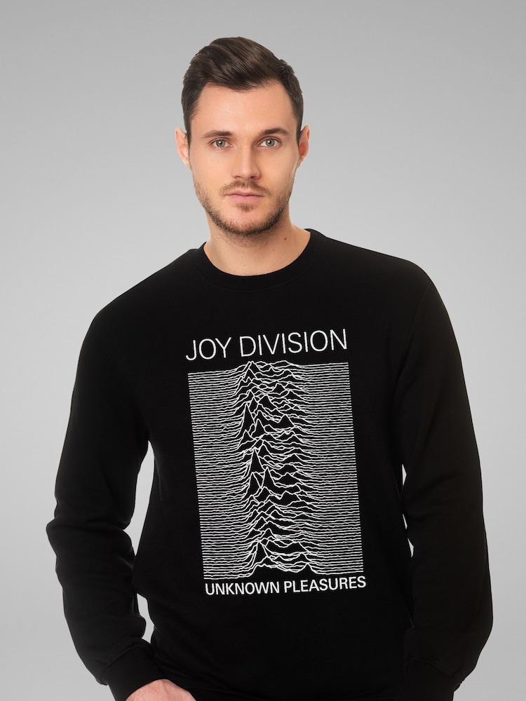 All + Every Black Joy Division Unknown Pleasures Album Art Mens Music Sweatshirt - Image 1 of 3