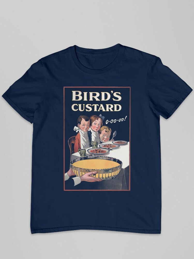 All + Every Blue Mens History Of Advertising Birds Custard 1920s Poster 100% Cotton T-Shirt - Image 2 of 3
