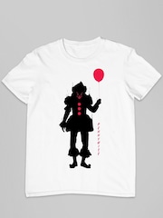 All + Every White Mens IT Halloween Pennywise 100% Cotton T-Shirt - Image 2 of 3